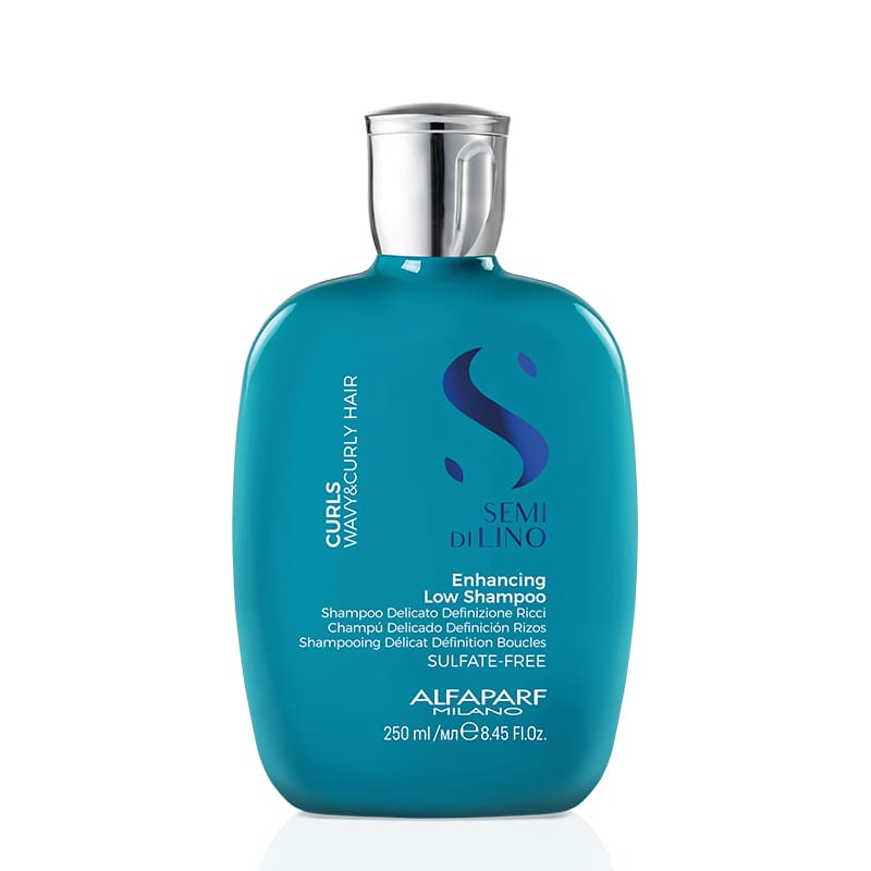 Alfaparf Milano Professional Semi Di Lino Curls Enhancing Low Shampoo | defining | hydrating | taming | curly and wavy hair | bidding farewell to frizz | perfect shampoo for waves and curls | gently cleansing | leaving hair soft | tangle-free | completely frizz-free | beautifully defined | manageable curls.