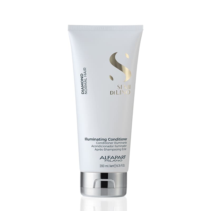 Alfaparf Milano Professional Semi Di Lino Diamond Illuminating Conditioner | detangled | ultra-lightweight | extraordinary shine | glossy | envious shine.