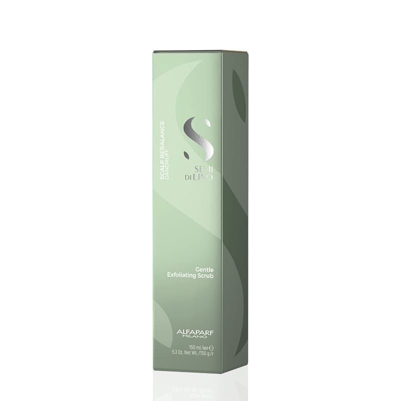 Alfaparf Milano Professional Semi Di Lino Scalp Rebalance Gentle Exfoliating Scrub | gently purify | remove dandruff flakes | clean | refreshed | mild exfoliating action | suitable for all.