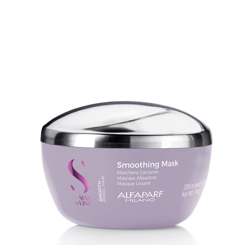 Alfaparf Milano Professional Semi Di Lino Smooth Smoothing Mask | intensive treatment | control, protect hair from frizz | soft, deeply hydrated hair | smooth, nourished hair.