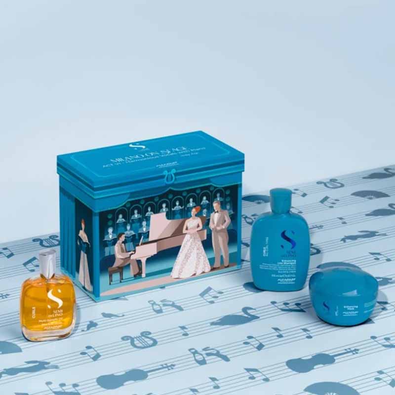Alfaparf Reconstruction Gift Set blue table image