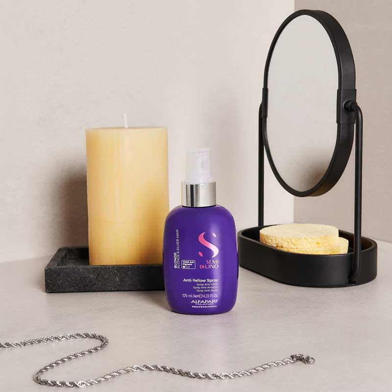 Alfaparf Semi Di Lino Blonde Anti-Yellow Spray for blonde, balayage toner, silver hair