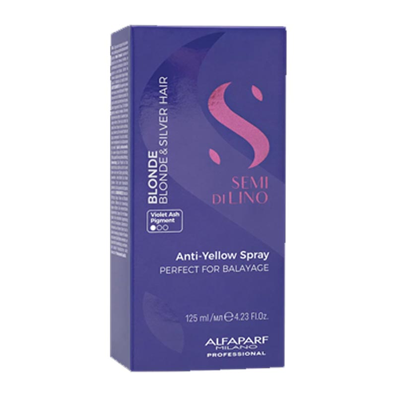 Alfaparf Semi Di Lino Blonde Anti-Yellow Spray, brassy blonde, yellow blonde, haircare for blondes