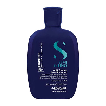 Alfaparf Semi Di Lino Brunette Anti-Orange Low Shampoo For Brown Hair, professional shampoo for brown hair