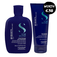 Alfaparf Semi Di Lino Brunette Anti-Orange Shampoo & Conditioner Duo for brown and dark hair