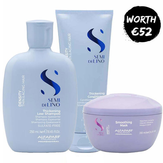 Alfaparf Semi Di Lino Density Thickening Shampoo & Conditioner Duo and Free Alfaparf smoothing Mask