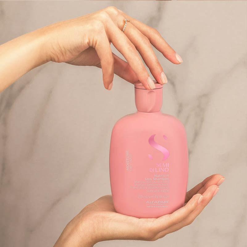 Alfaparf Semi Di Lino Moisture Nutritive Low Shampoo For Dry Hair, Semi Di Lino Moisture Shampoo, 