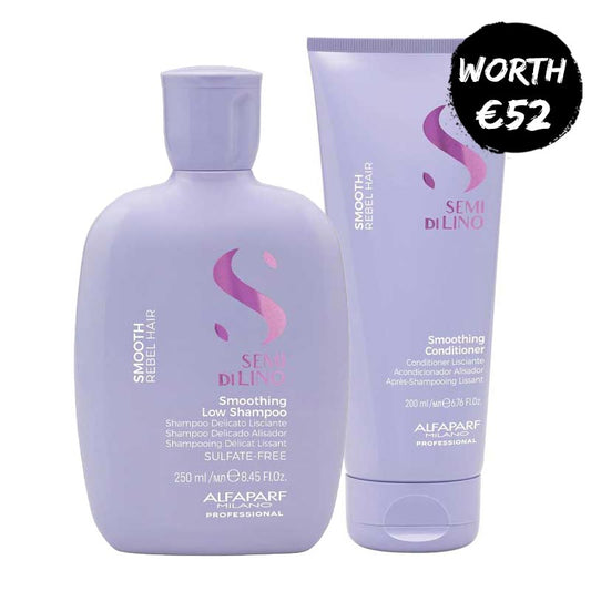 Alfaparf Semi Di Lino Smooth Shampoo & Conditioner Duo for frizzy hair