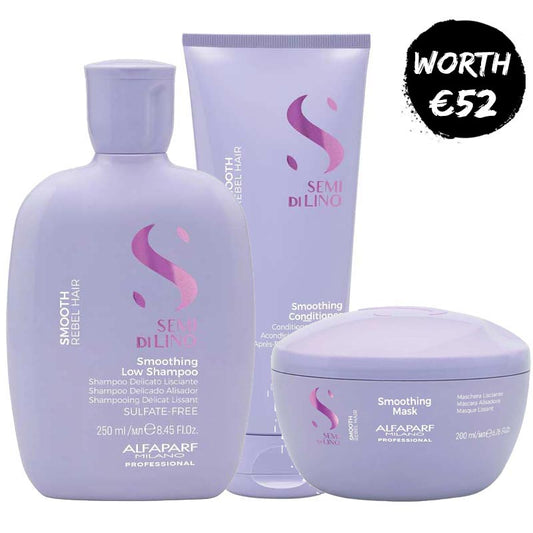 Alfaparf Semi Di Lino Moisture Nutritive Shampoo & Conditioner Duo With FREE Alfaparf Smoothing Mask