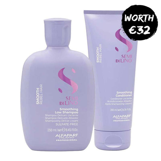 Alfaparf Semi Di Lino Smooth Shampoo & Conditioner Duo for frizzy hair