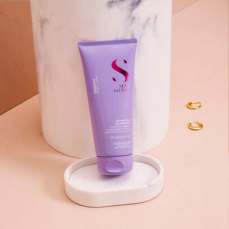 Alfaparf Semi Di Lino Smooth Smoothing Conditioner, professional haircare for frizzy hair