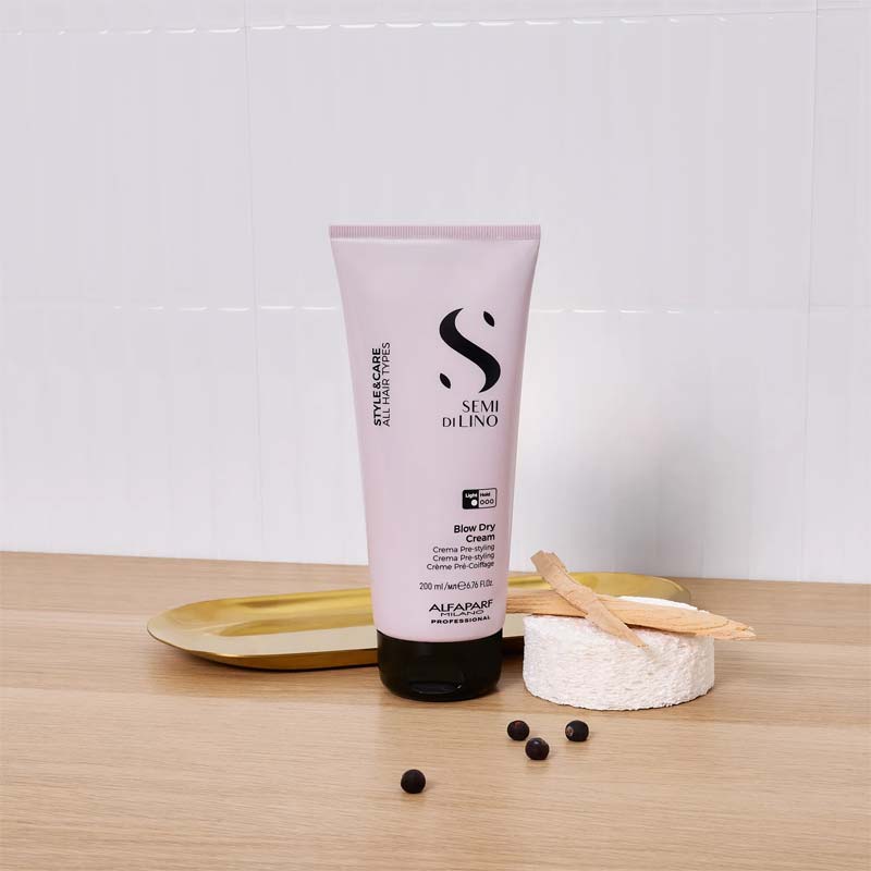 Alfaparf Style & Care Blow-Dry Cream, anti-frizz blow dry cream, styling cream for frizzy hair