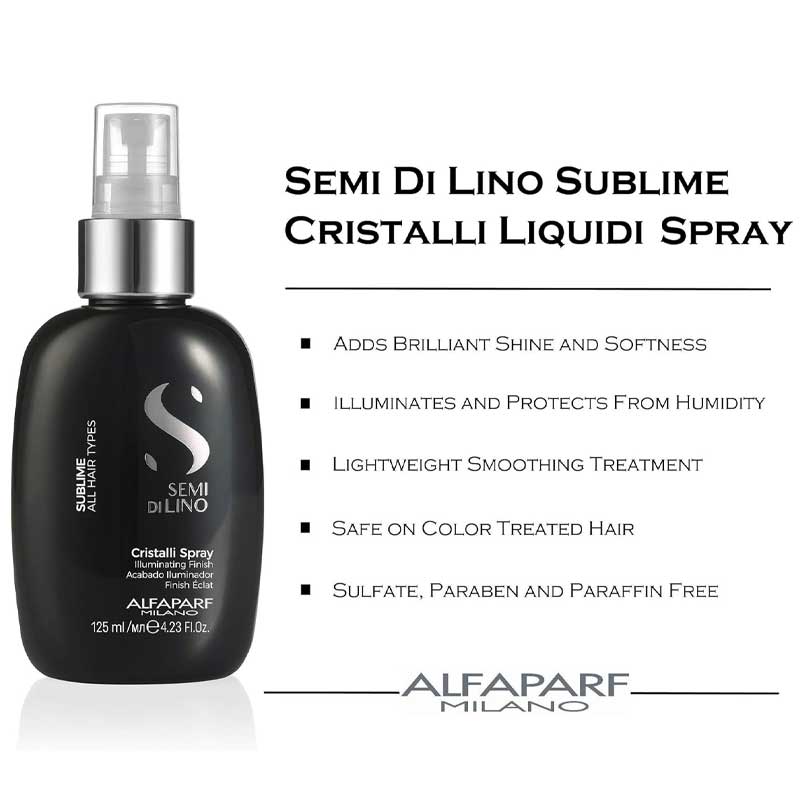 Alfaparf Semi Di Lino Sublime Cristalli Spray, shine spray, shiny hair