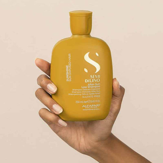 Alfaparf Sunshine After Sun Low Shampoo | Sun Exposed Hair | Cleanses | Removes Chlorine | Maintains Hydration | Soft | Shiny | Protected | Hair
