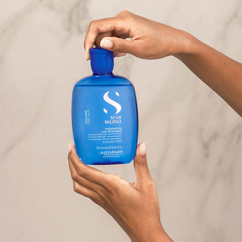 volume low shampoo, fine hair, thickness