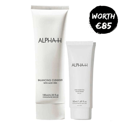 Alpha-H, Balancing Cleanser, Daily Essential Moisturiser SPF50+, Reusable Cotton Pads, Bundle, Gentle skincare