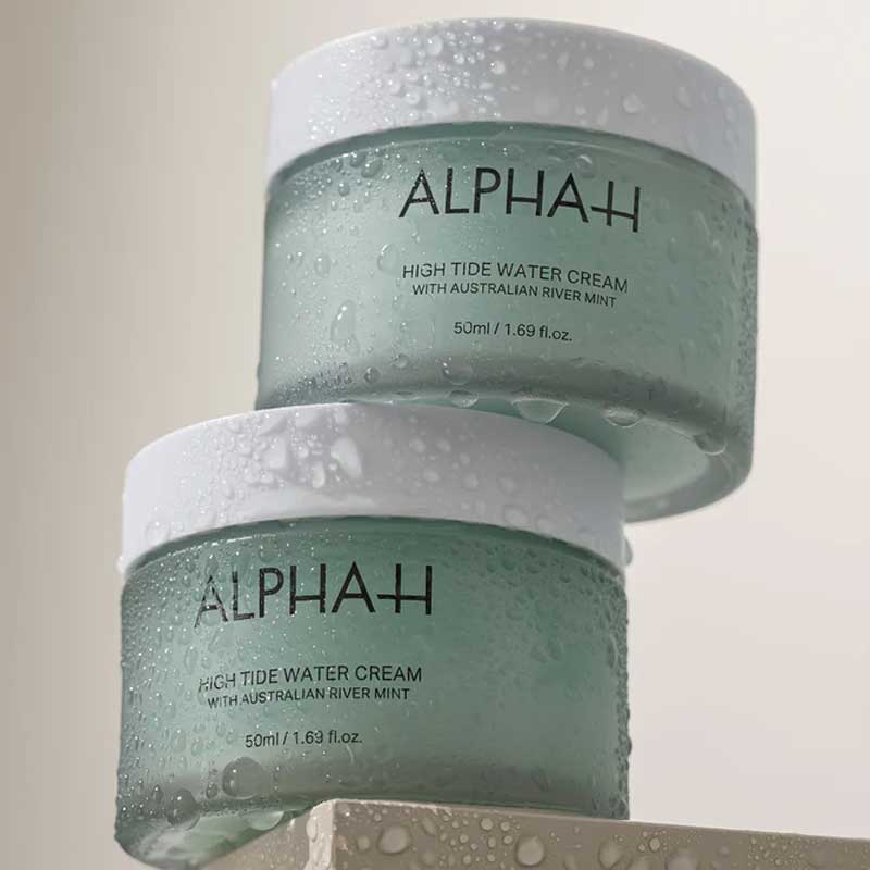 Alpha-H | High Tide Water Cream | water-based | hydration | plump | bouncier complexion | weightless moisturizer | Australian Native River Mint | unique hydration complex | skin | intense moisture | cooling jelly