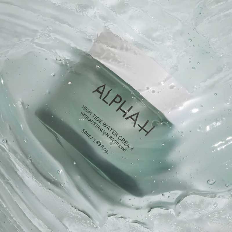 Alpha-H | High Tide Water Cream | luxurious | water-based cream | intense hydration | plumper | bouncier complexion | weightless moisturizer | enriched | Australian Native River Mint | unique hydration complex | skin | intense moisture | cooling jelly