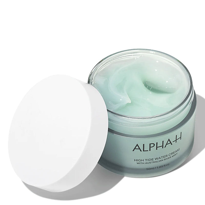 Alpha-H | High Tide Water Cream | water-based | hydration | plump | bouncier complexion | weightless moisturizer | Australian Native River Mint | unique hydration complex | skin | intense moisture | cooling jelly