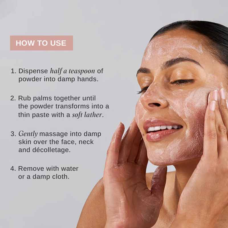 How to use Alpha-H Illuminating Enzyme Polish with Native Rosella Flower infographic
