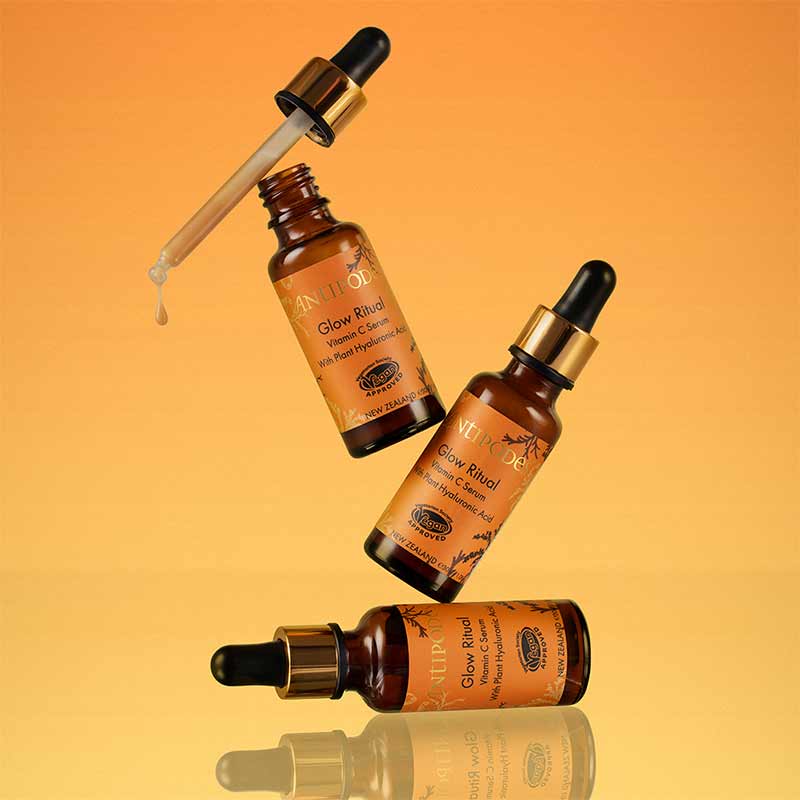 Antipodes Glow Vitamin C Brightening Serum + FREE Reincarnation Exfoliator, brightening skin, vitamin c skincare