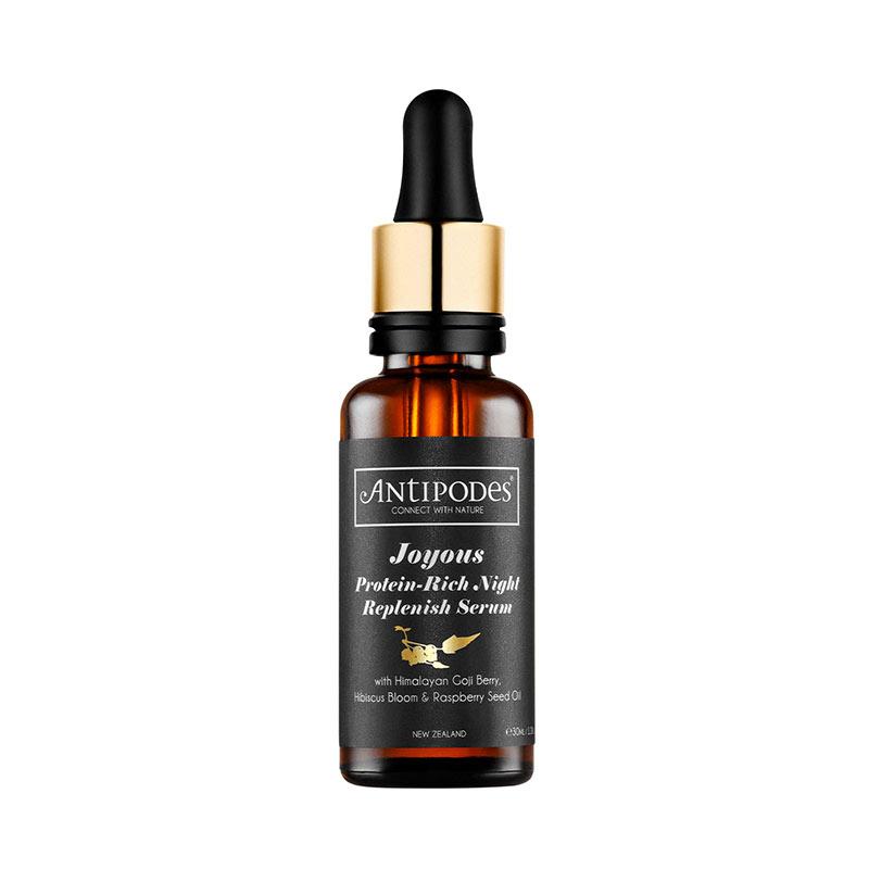 Antipodes Joyous Protein-Rich Night Replenish Serum | dry skin serum | damaged skin treatment | anti aging overnight serum