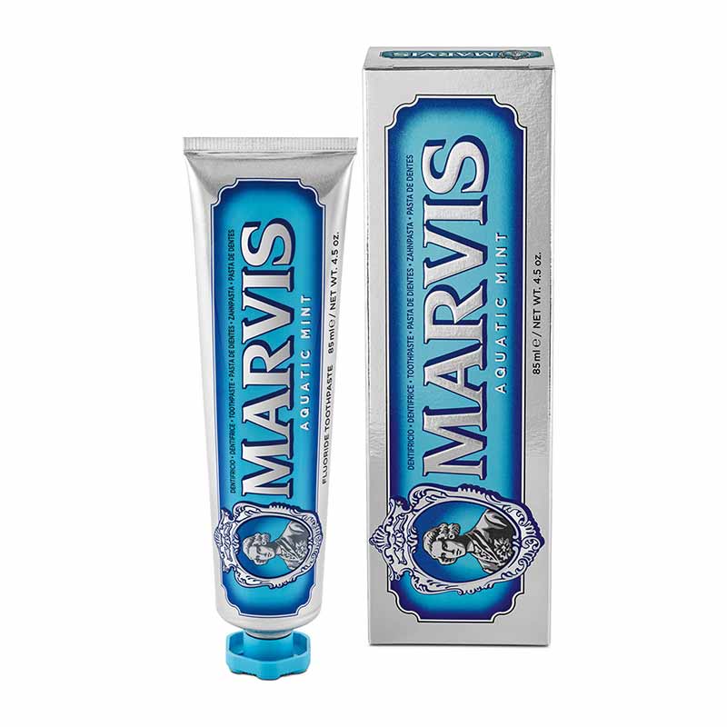 Marvis | Aquatic | Mint | Toothpaste | premium| health | freshness | oral | cleanse teeth | mouth | gums | flavour | clean | freshens breath