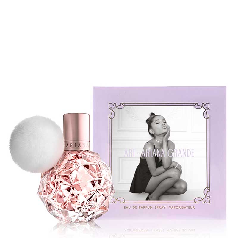 Ariana Grande Ari Eau de Parfum | addictive | irresistibly sexy | sparkling fruity notes | ultra-feminine floral accords | musk | woods | marshmallow accord | playful | timeless | confidently seductive fragrance | created by the icon herself.
