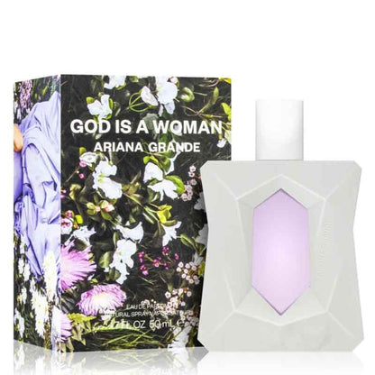Ariana Grande | God Is A Woman Eau De Parfum | fruity floral scent | inspired by nature | juicy pear | ambrette | Turkish rose petals | divine orris | Madagascar vanilla | cedarwood | addicting scent | stunning sensorial experience