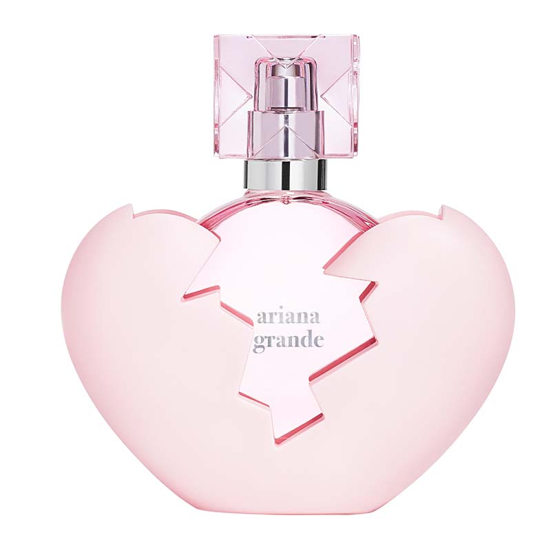 Ariana Grande Thank U Next Eau de Parfum | attitude | Ariana's inspiring journey | self-affirmation | positivity | carefully selected ingredients | confidence | sass | new chapter | summer day | attitude | everyday routine | perfect choice.