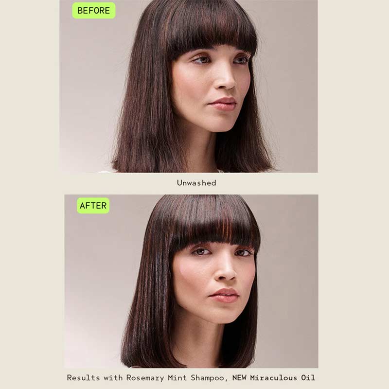 Aveda Miraculous Oil High-Shine Hair Oil Concentrate Before & After