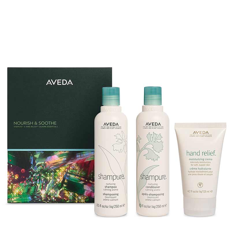 Aveda Nourish & Soothe Shampure & Hand Relief Calming Essentials Gift Set