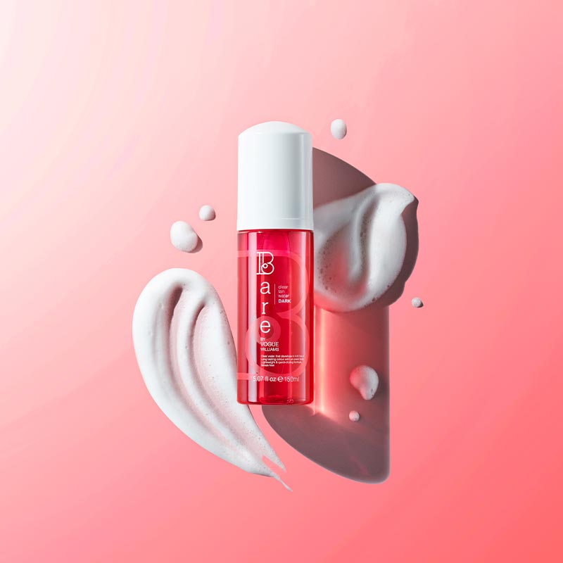 Bare by Vogue Clear Tan Water | undetectable | no rinsing required | lightweight | non-sticky | user-friendly | streak-free application | transfer-free | white clothes stay white