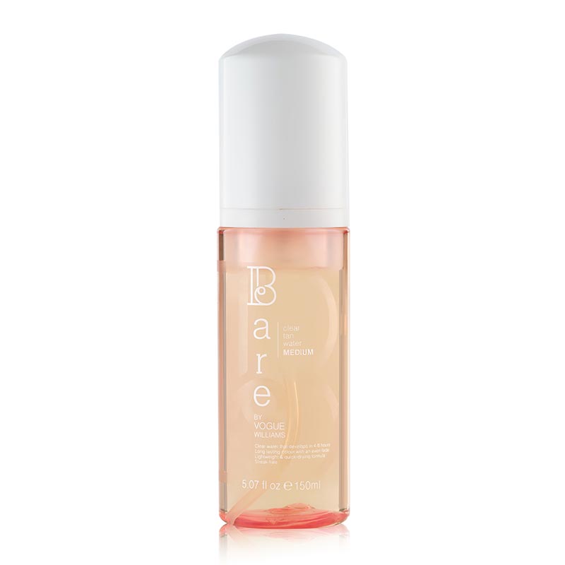 Bare by Vogue Clear Tan Water | hyaluronic acid | aloe vera | vitamin B5 | oat kernel oil | goji berry extract | peptide blend | flawless tan
