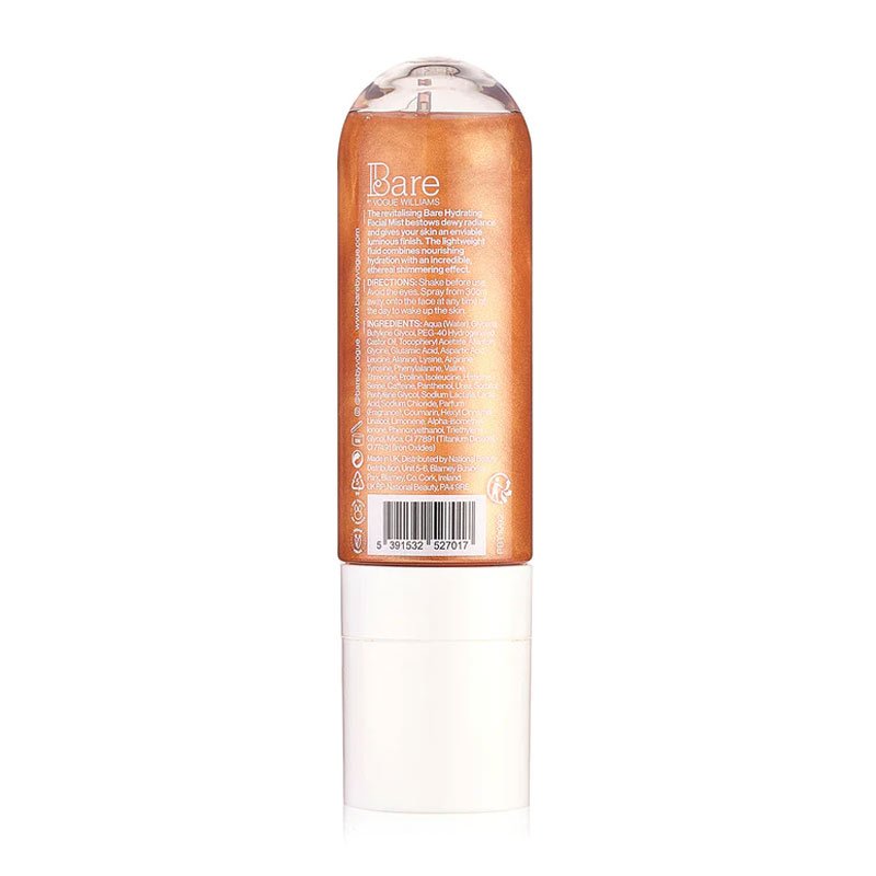 Bare by Vogue Hydrating Facial Mist | refreshing | 2 in 1 | skincare | makeup | spray | skin | healthy | dewy | radiance | lightweight | mist | benefits | stunning | ethereal | shimmering | effect | glowing | all day
