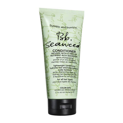 Bumble and bumble Bb. Seaweed Conditioner | ultra-fresh | nourished | shine | collection | lightweight | creamy | conditioner | helps | balance | scalp | moisture | nourishing | royal sugar kelp | pacific sea kelp | green microalgae | hydrate | strands | reduce frizz | delicious | crisp | scent | vegan