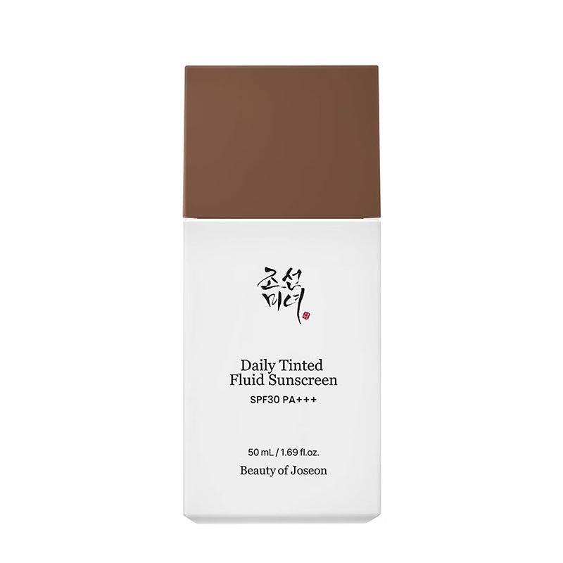 BEAUTY OF JOSEON Daily Tinted Fluid Sunscreen SPF 30 PA+++ bottle with white background deep dark shade