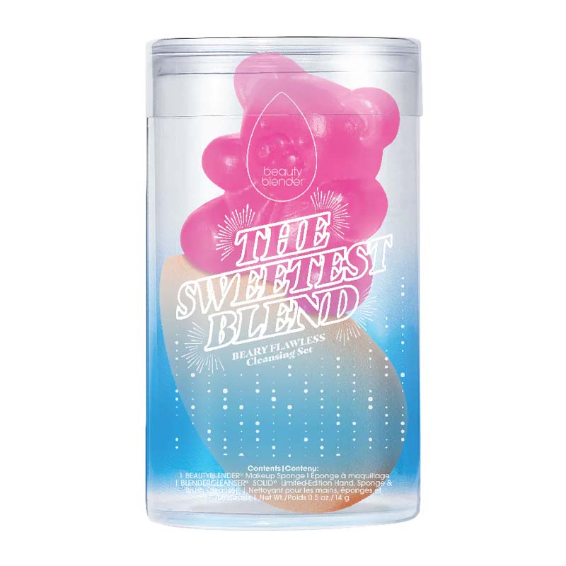 Beautyblender The Sweetest Blend Beary Flawless Cleansing Set | packaging | bear | cleanse | clean | blend | makeup | value set 