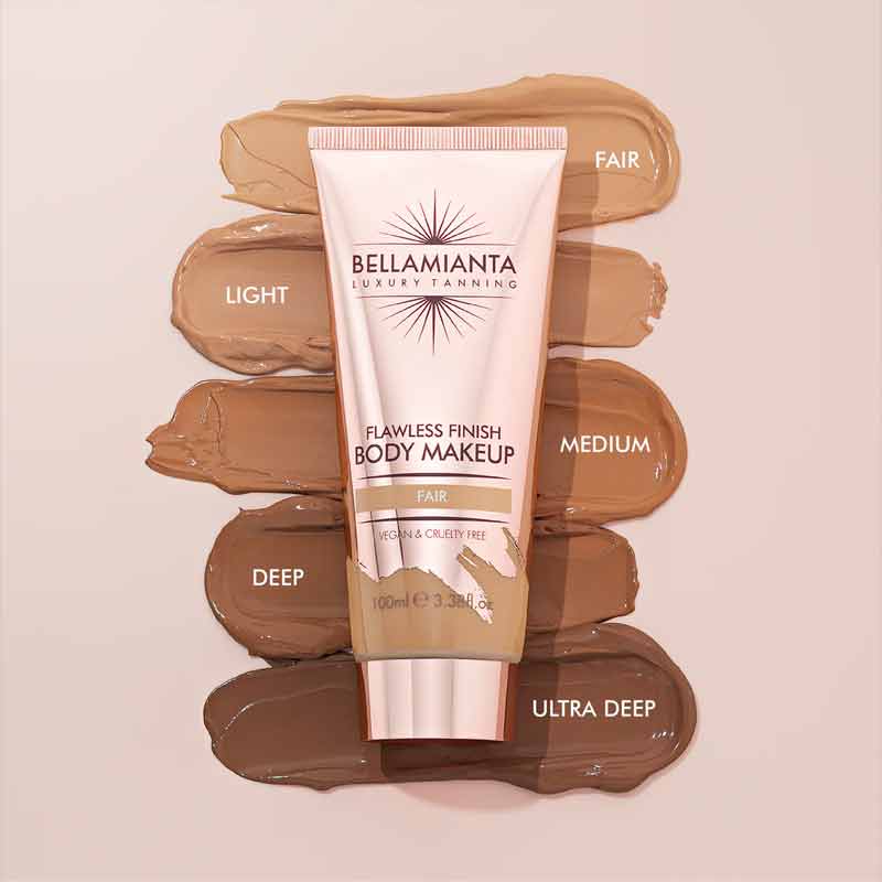 Bellamianta Flawless Finish Body Makeup Shade Swatches