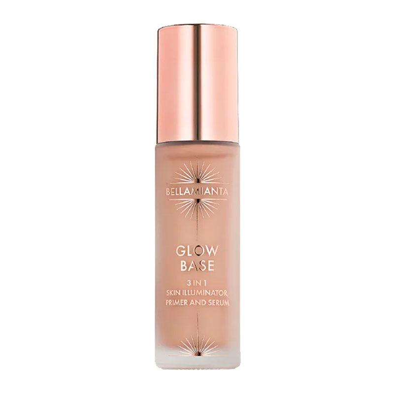 Bellamianta Glow Base | 3 in 1 Skin Illuminator, Primer & Serum | Plumps | Hydrates | Gives Instant Glow | Makeup Skincare Hybrid | Skin Illuminator | Primer | Serum | Bursting with Skin-Loving Ingredients | Vitamin E | Hyaluronic Acid | Niacinamide | Perfect Addition | Current Skincare | Makeup Routine