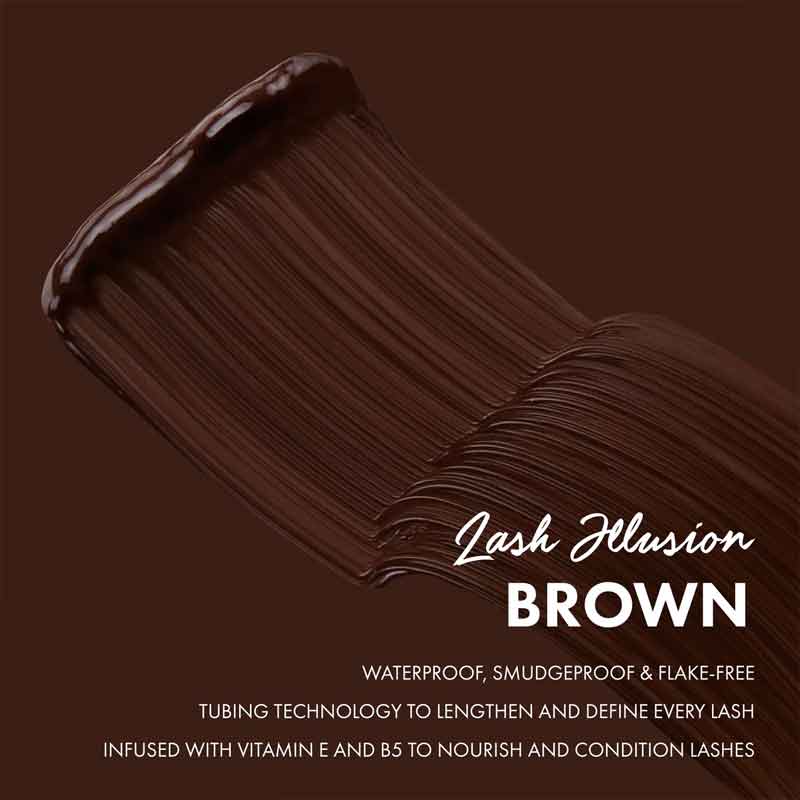 Bellamianta Lash Illusion Tubing Mascara, waterproof mascara, smudgeproof brown mascara
