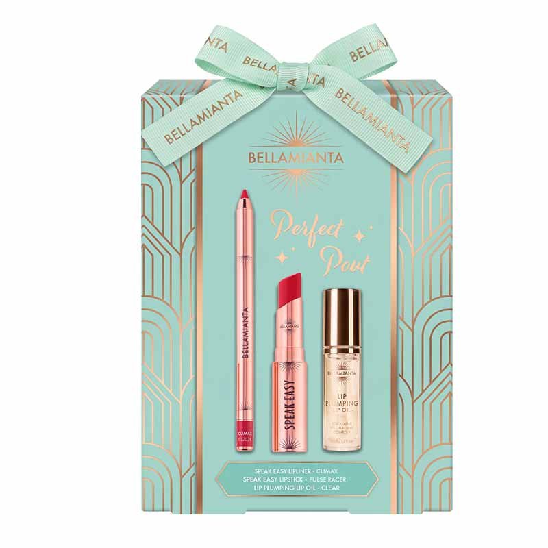 Bellamianta Perfect Pout Lip Kit Gift Set Pulse Racer Outer Box