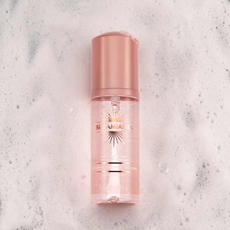Bellamianta Salicylic Foaming Tan Eraser & Primer | foaming primer and eraser