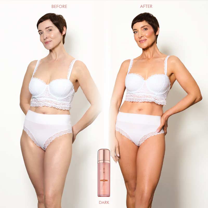 Bellamianta Tanning Oil Dark Before & After
