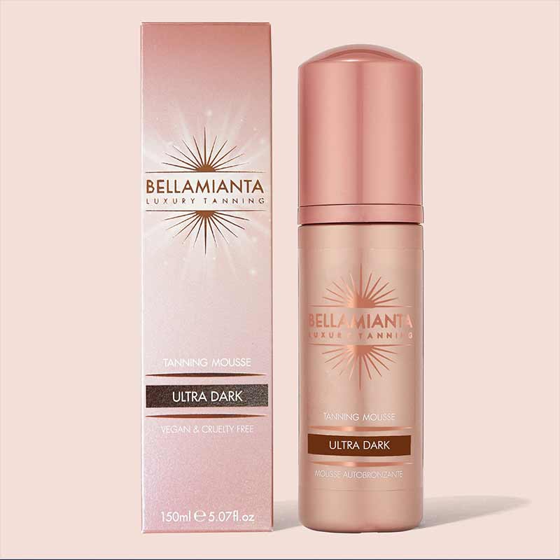 Bellamianta Self Tanning Tinted Mousse - Ultra Dark | deep tan | vegan self tan 