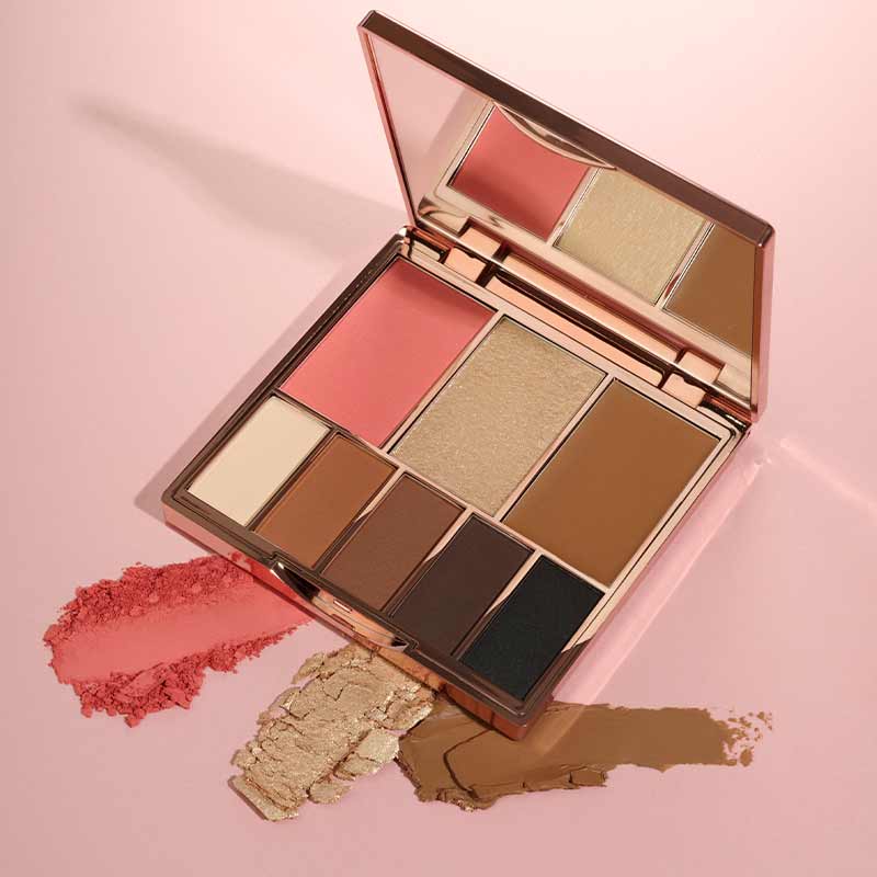 Bellamianta The All In 1 Face Palette | 5 Eyeshadows | 3 Face Creams and Powders | Includes Highlighter, Blush, and Bronzer | Offers Endless Possibilities for Natural and Glam Makeup Looks | All You Need in One Palette