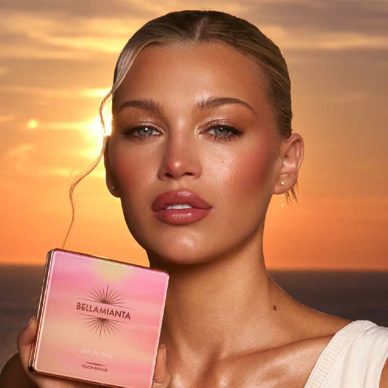 Bellamianta The All In 1 Face Palette Peach Bronze Model Image