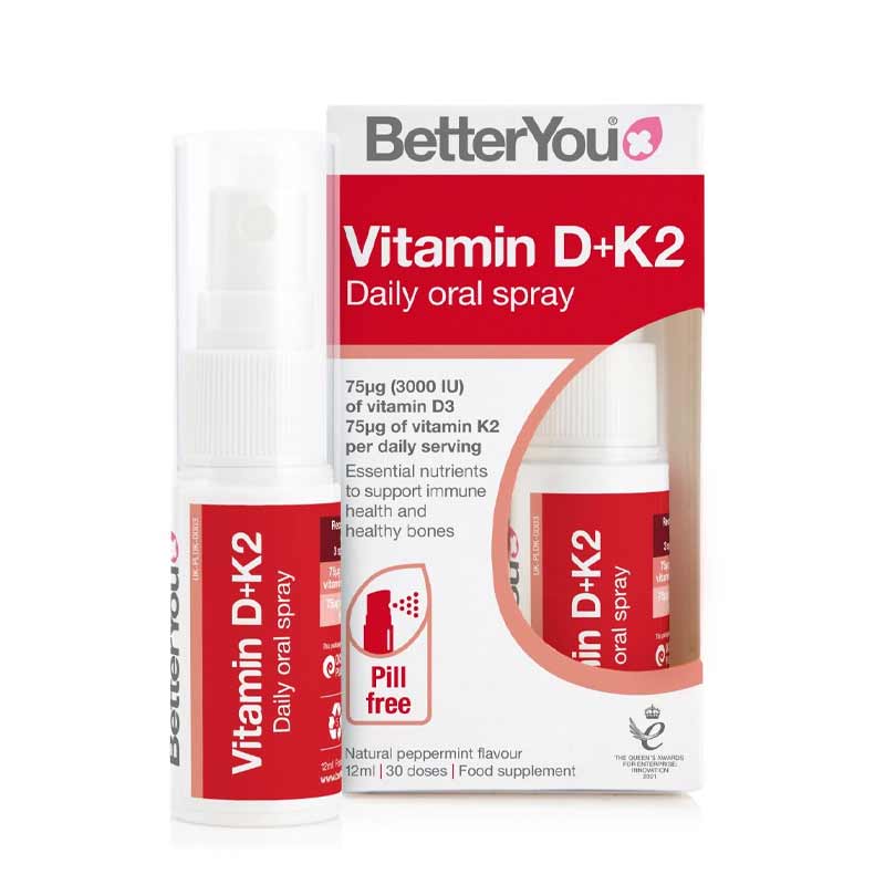 Better You D3000 + K2 Oral Spray, vitamin supplements, calcium spray, normal blood clotting