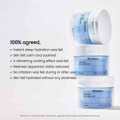Biodance Cera-nol Gel Toner Pads 60 Pads