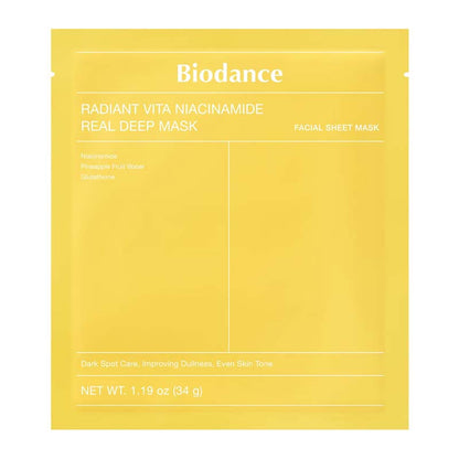Biodance Radiant Vita Niacinamide Real Deep Mask 1 pack